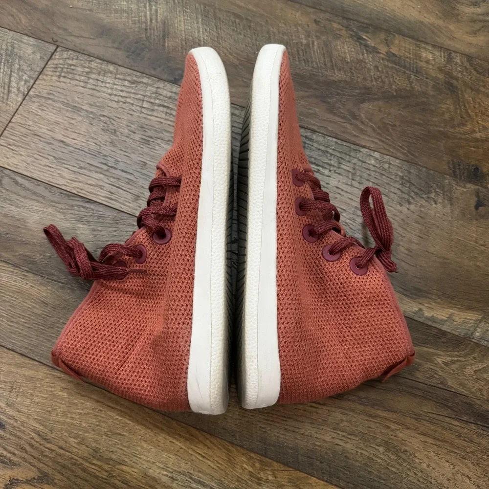 Allbirds Tree Toppers Mens 13 Rust Terracotta High Top Sneakers Knit Gorpcore